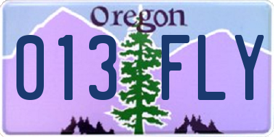 OR license plate 013FLY