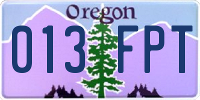 OR license plate 013FPT
