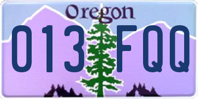 OR license plate 013FQQ