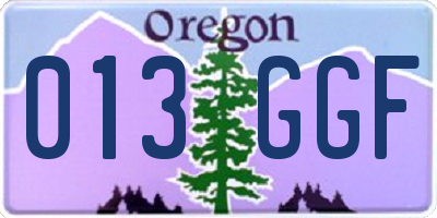 OR license plate 013GGF