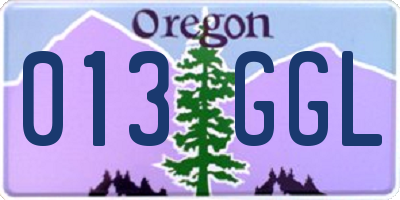 OR license plate 013GGL