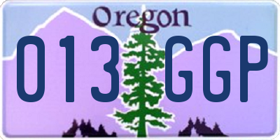 OR license plate 013GGP