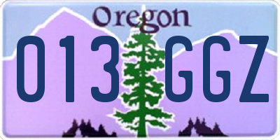 OR license plate 013GGZ