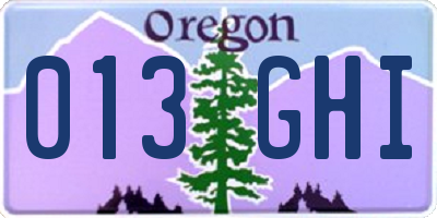 OR license plate 013GHI