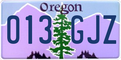 OR license plate 013GJZ