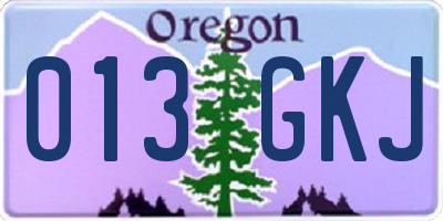 OR license plate 013GKJ