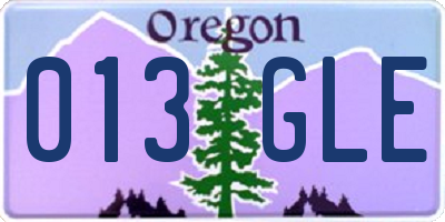 OR license plate 013GLE