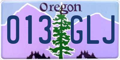 OR license plate 013GLJ