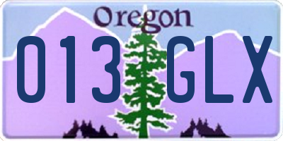 OR license plate 013GLX