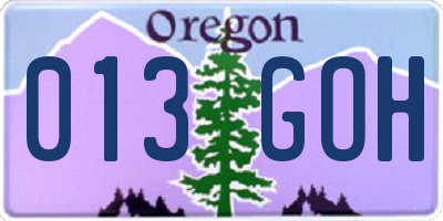 OR license plate 013GOH