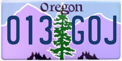 OR license plate 013GOJ