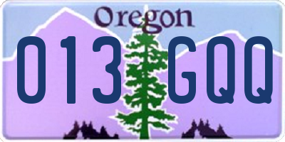 OR license plate 013GQQ