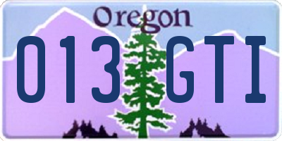 OR license plate 013GTI