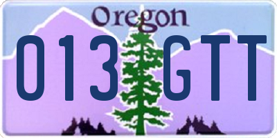 OR license plate 013GTT