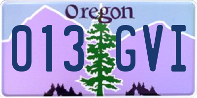 OR license plate 013GVI