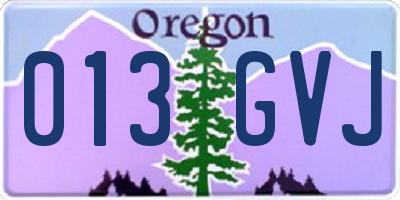OR license plate 013GVJ