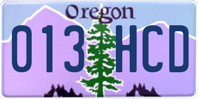 OR license plate 013HCD