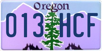 OR license plate 013HCF