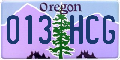 OR license plate 013HCG