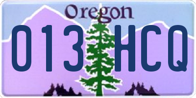 OR license plate 013HCQ