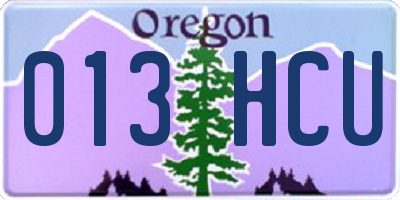 OR license plate 013HCU