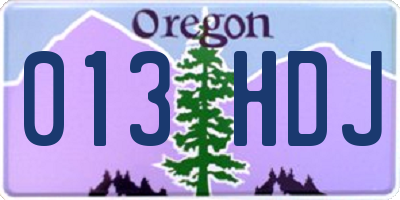 OR license plate 013HDJ