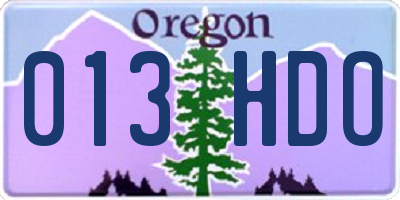 OR license plate 013HDO