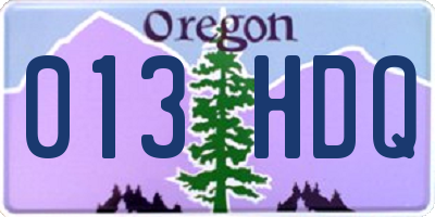 OR license plate 013HDQ
