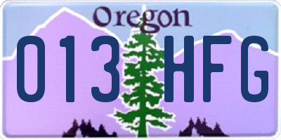 OR license plate 013HFG