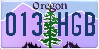 OR license plate 013HGB