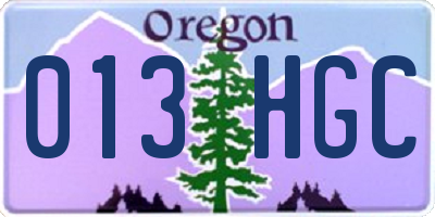OR license plate 013HGC