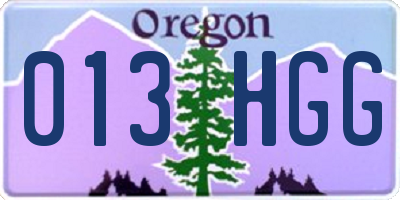 OR license plate 013HGG