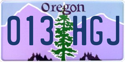 OR license plate 013HGJ