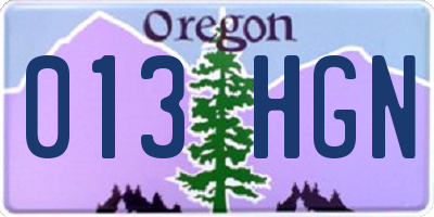 OR license plate 013HGN