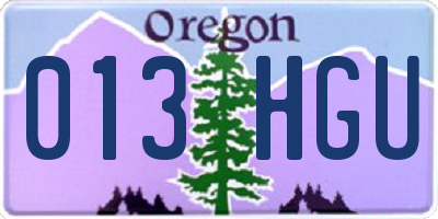 OR license plate 013HGU