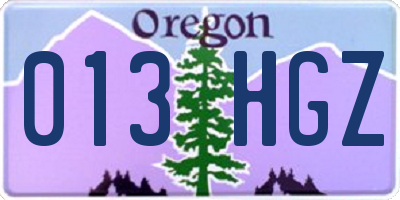 OR license plate 013HGZ