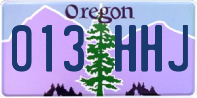 OR license plate 013HHJ
