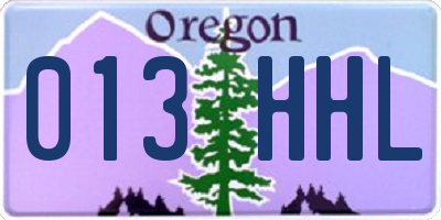 OR license plate 013HHL