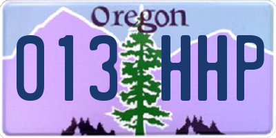 OR license plate 013HHP