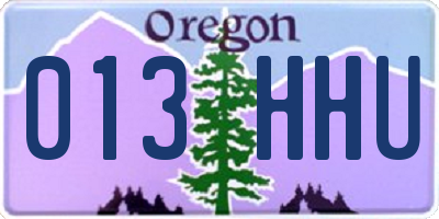 OR license plate 013HHU