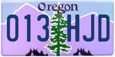 OR license plate 013HJD
