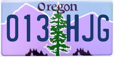 OR license plate 013HJG