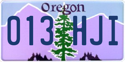 OR license plate 013HJI
