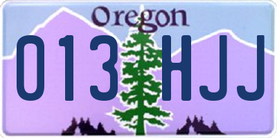 OR license plate 013HJJ