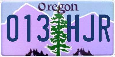 OR license plate 013HJR