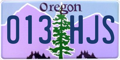 OR license plate 013HJS