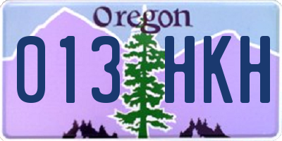 OR license plate 013HKH