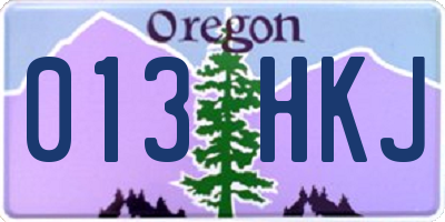 OR license plate 013HKJ