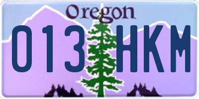 OR license plate 013HKM