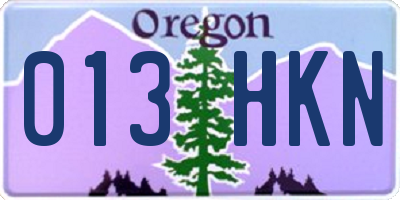 OR license plate 013HKN